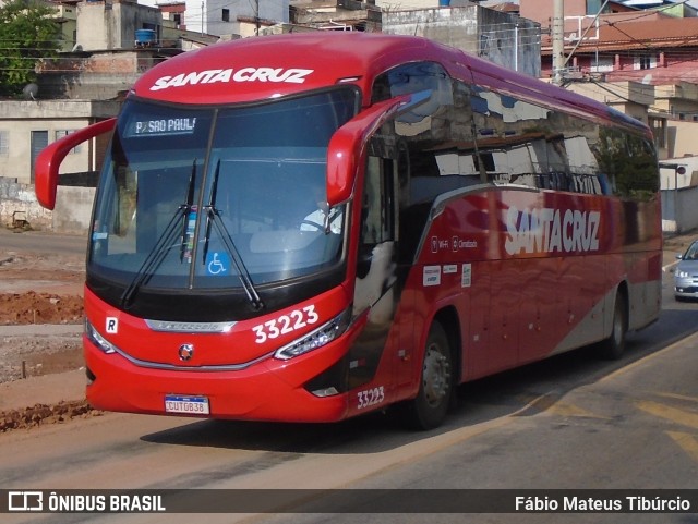 Viação Santa Cruz 33223 na cidade de Três Corações, Minas Gerais, Brasil, por Fábio Mateus Tibúrcio. ID da foto: 11554697.