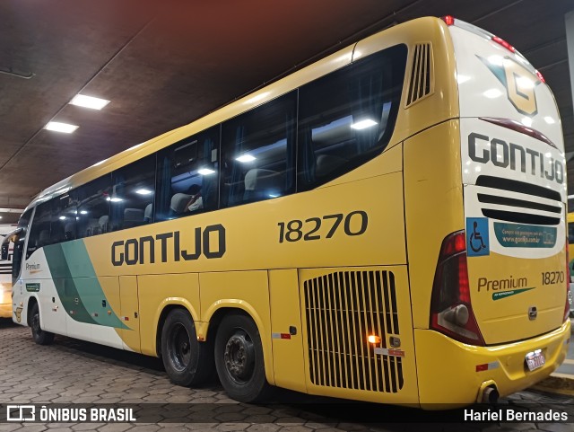 Empresa Gontijo de Transportes 18270 na cidade de Belo Horizonte, Minas Gerais, Brasil, por Hariel Bernades. Número da foto: #11556843.
