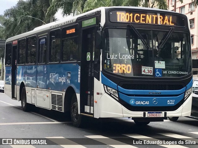 Viação Nossa Senhora das Graças A71517 na cidade de Rio de Janeiro, Rio de Janeiro, Brasil, por Luiz Eduardo Lopes da Silva. Número da foto: #11554231.