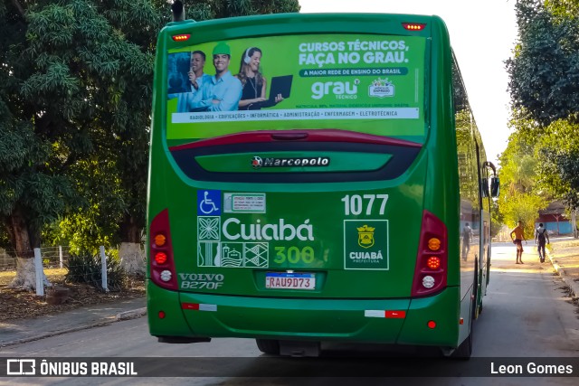 Viação Paraense Cuiabá Transportes 1077 na cidade de Cuiabá, Mato Grosso, Brasil, por Leon Gomes. ID da foto: 11556206.