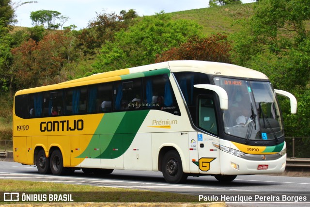 Empresa Gontijo de Transportes 19190 na cidade de Piraí, Rio de Janeiro, Brasil, por Paulo Henrique Pereira Borges. Número da foto: #11556209.