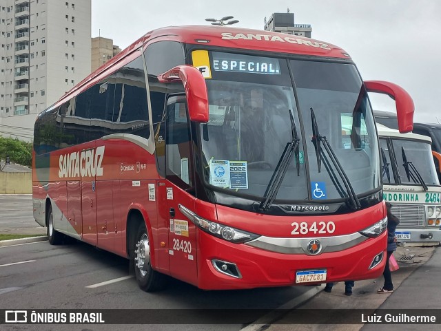 Viação Santa Cruz 28420 na cidade de Barueri, São Paulo, Brasil, por Luiz Guilherme. ID da foto: 11558849.