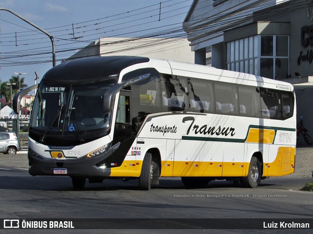 Transur - Transporte Rodoviário Mansur 6700 na cidade de Juiz de Fora, Minas Gerais, Brasil, por Luiz Krolman. Número da foto: #11559313.