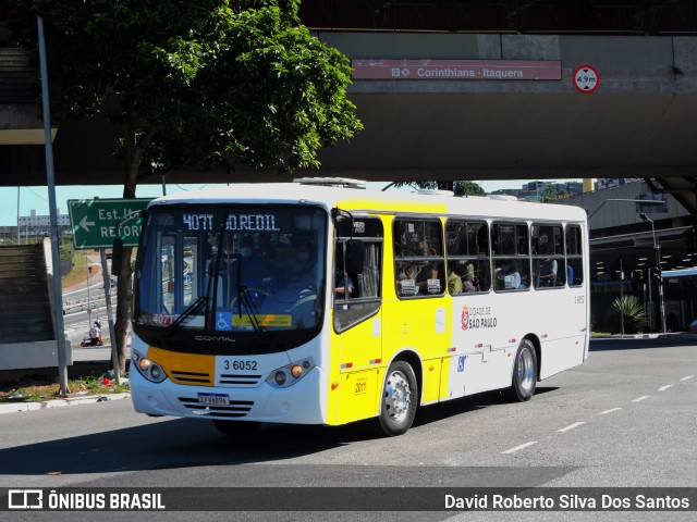 Transunião Transportes 3 6052 na cidade de São Paulo, São Paulo, Brasil, por David Roberto Silva Dos Santos. ID da foto: 11558402.