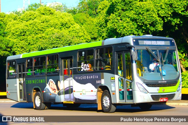 Viação Garcia 8485 na cidade de Londrina, Paraná, Brasil, por Paulo Henrique Pereira Borges. ID da foto: 11559122.