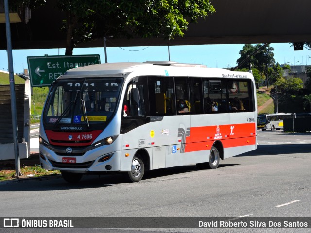 Pêssego Transportes 4 7606 na cidade de São Paulo, São Paulo, Brasil, por David Roberto Silva Dos Santos. ID da foto: 11558363.