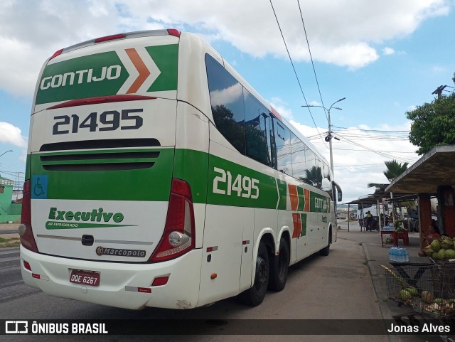 Empresa Gontijo de Transportes 21495 na cidade de Goiana, Pernambuco, Brasil, por Jonas Alves. ID da foto: 11557724.