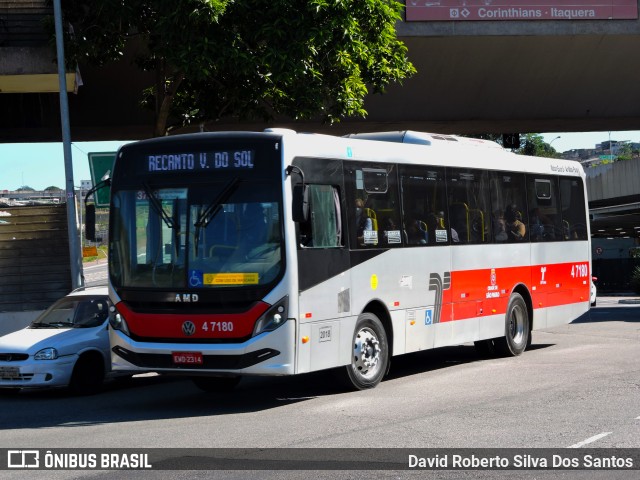 Pêssego Transportes 4 7180 na cidade de São Paulo, São Paulo, Brasil, por David Roberto Silva Dos Santos. ID da foto: 11558380.