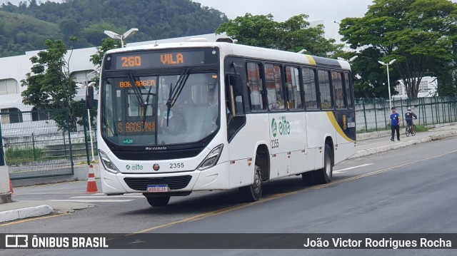 Viação Elite 2355 na cidade de Volta Redonda, Rio de Janeiro, Brasil, por João Victor Rodrigues Rocha. ID da foto: 11557232.