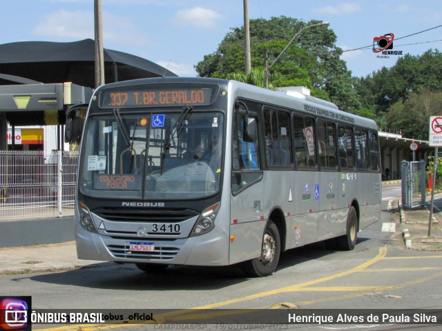 VB Transportes e Turismo 3410 na cidade de Campinas, São Paulo, Brasil, por Henrique Alves de Paula Silva. Número da foto: #11560960.