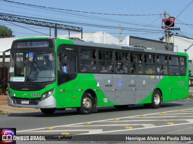 VB Transportes e Turismo 3407 na cidade de Campinas, São Paulo, Brasil, por Henrique Alves de Paula Silva. Número da foto: #11561476.