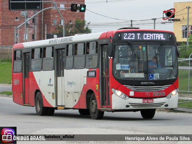 Expresso CampiBus 2306 na cidade de Campinas, São Paulo, Brasil, por Henrique Alves de Paula Silva. Número da foto: #11561606.