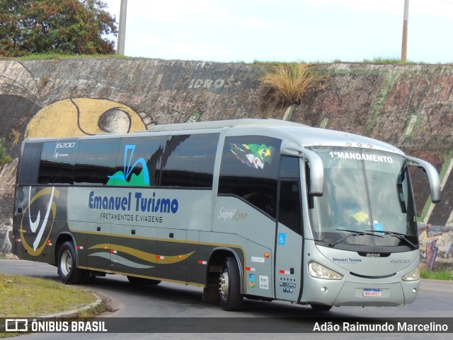 Emanuel Turismo Fretamentos e Viagens 6200 na cidade de Belo Horizonte, Minas Gerais, Brasil, por Adão Raimundo Marcelino. ID da foto: 11562505.