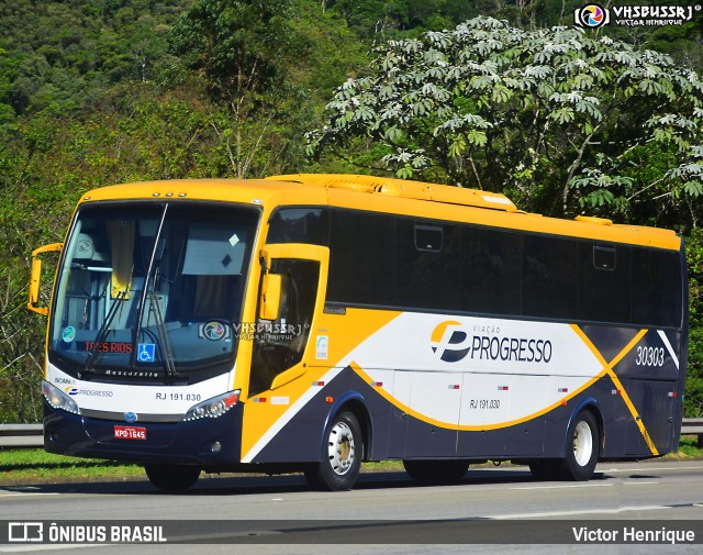 Viação Progresso 30303 na cidade de Petrópolis, Rio de Janeiro, Brasil, por Victor Henrique. ID da foto: 11560482.