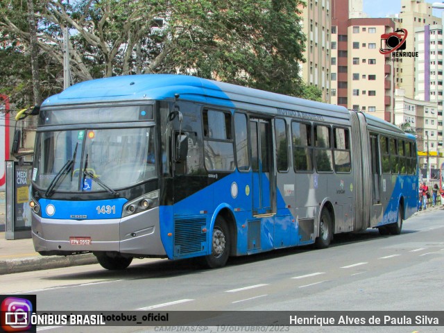 VB Transportes e Turismo 1431 na cidade de Campinas, São Paulo, Brasil, por Henrique Alves de Paula Silva. ID da foto: 11560843.