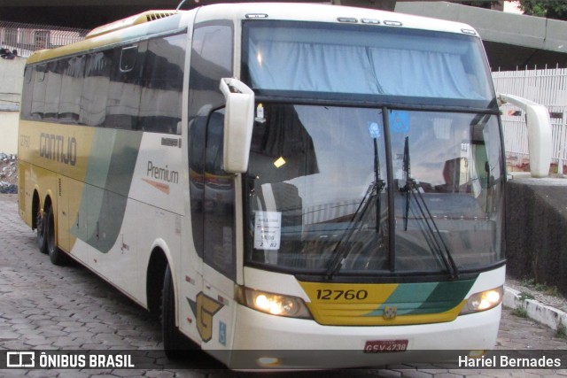 Empresa Gontijo de Transportes 12760 na cidade de Belo Horizonte, Minas Gerais, Brasil, por Hariel Bernades. Número da foto: #11563100.