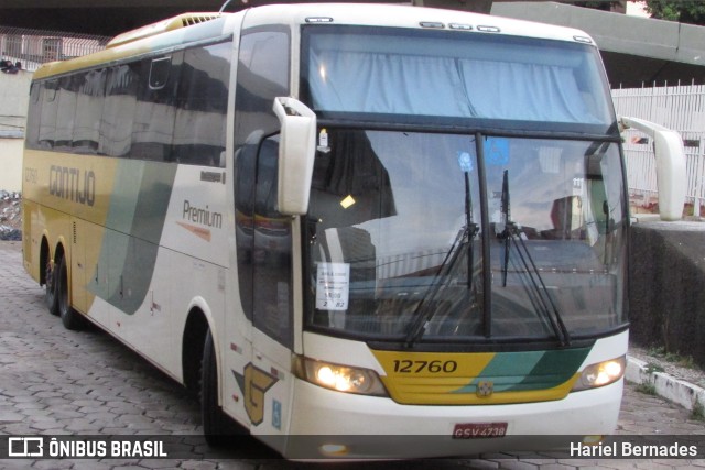 Empresa Gontijo de Transportes 12760 na cidade de Belo Horizonte, Minas Gerais, Brasil, por Hariel Bernades. ID da foto: 11563100.