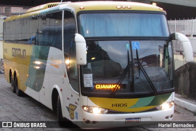 Empresa Gontijo de Transportes 14105 na cidade de Belo Horizonte, Minas Gerais, Brasil, por Hariel Bernades. ID da foto: 11563130.