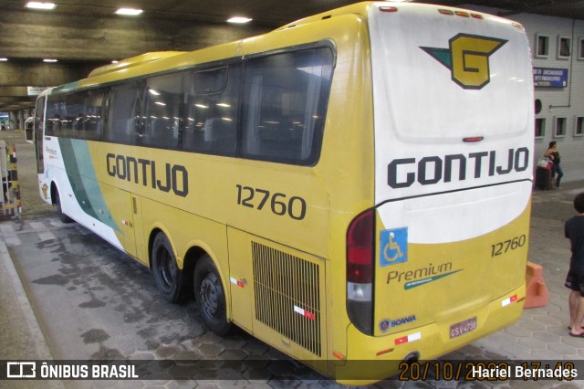Empresa Gontijo de Transportes 12760 na cidade de Belo Horizonte, Minas Gerais, Brasil, por Hariel Bernades. Número da foto: #11563104.