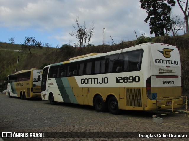 Empresa Gontijo de Transportes 12890 na cidade de João Monlevade, Minas Gerais, Brasil, por Douglas Célio Brandao. Número da foto: #11563625.