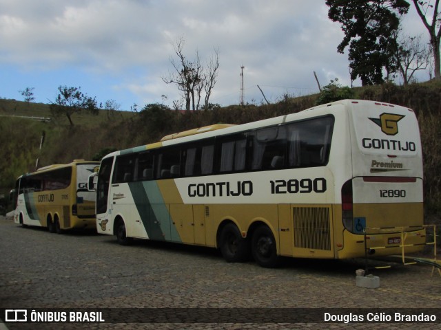 Empresa Gontijo de Transportes 12890 na cidade de João Monlevade, Minas Gerais, Brasil, por Douglas Célio Brandao. ID da foto: 11563625.