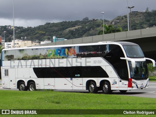 Auto Viação Catarinense 321321 na cidade de Florianópolis, Santa Catarina, Brasil, por Cleiton Rodrigues. ID da foto: 11562988.