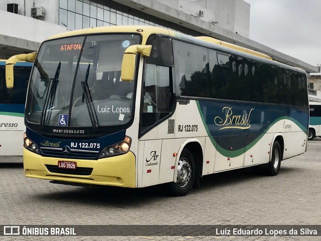 Brasil SA Transporte e Turismo RJ 122.075 na cidade de Campos dos Goytacazes, Rio de Janeiro, Brasil, por Luiz Eduardo Lopes da Silva. ID da foto: 11563780.