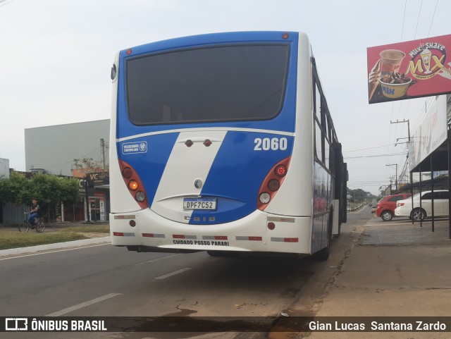 Transvida Transporte Coletivo 2060 na cidade de Ji-Paraná, Rondônia, Brasil, por Gian Lucas  Santana Zardo. Número da foto: #11566927.