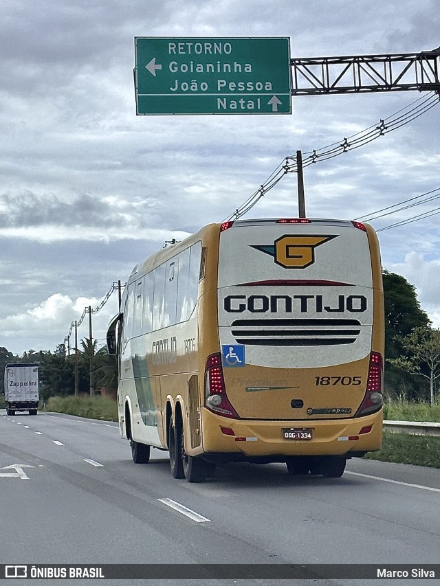Empresa Gontijo de Transportes 18705 na cidade de Goianinha, Rio Grande do Norte, Brasil, por Marco Silva. Número da foto: #11566272.
