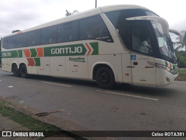 Empresa Gontijo de Transportes 21670 na cidade de Ipatinga, Minas Gerais, Brasil, por Celso ROTA381. ID da foto: 11565301.