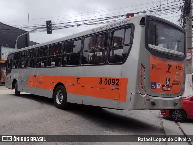TRANSPPASS - Transporte de Passageiros 8 0092 na cidade de São Paulo, São Paulo, Brasil, por Rafael Lopes de Oliveira. Número da foto: #11565583.