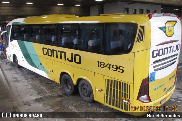 Empresa Gontijo de Transportes 18495 na cidade de Belo Horizonte, Minas Gerais, Brasil, por Hariel Bernades. ID da foto: 11566598.