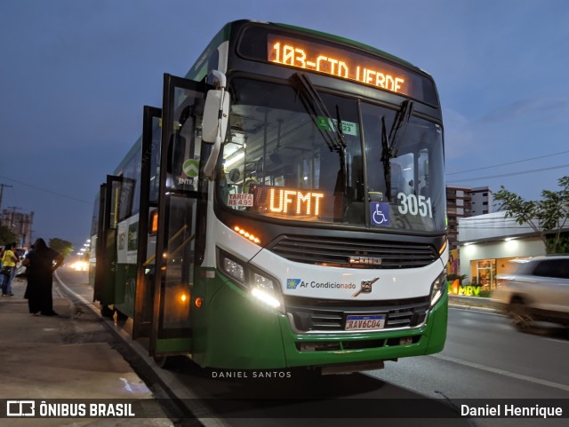 Expresso Caribus Transportes 3051 na cidade de Cuiabá, Mato Grosso, Brasil, por Daniel Henrique. ID da foto: 11565995.