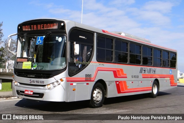 Viação Resendense RJ 192.020 na cidade de Resende, Rio de Janeiro, Brasil, por Paulo Henrique Pereira Borges. Número da foto: #11567282.