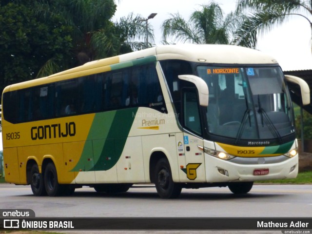 Empresa Gontijo de Transportes 19035 na cidade de Sabará, Minas Gerais, Brasil, por Matheus Adler. ID da foto: 11567341.