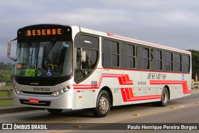 Viação Resendense RJ 192.022 na cidade de Resende, Rio de Janeiro, Brasil, por Paulo Henrique Pereira Borges. Número da foto: #11567301.