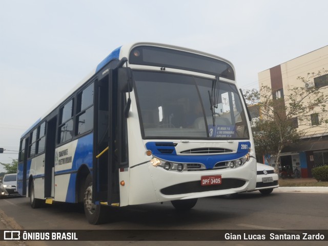 Transvida Transporte Coletivo 2061 na cidade de Ji-Paraná, Rondônia, Brasil, por Gian Lucas  Santana Zardo. Número da foto: #11566929.