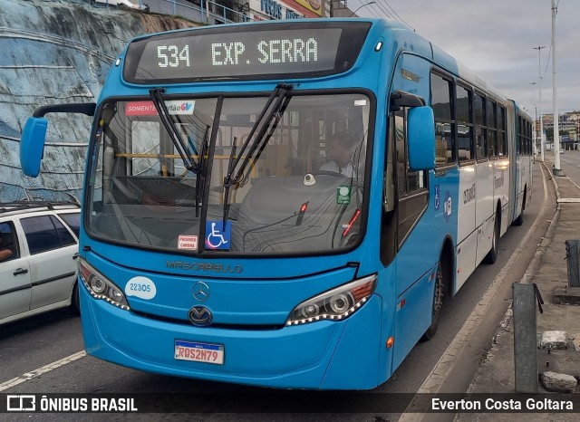 Nova Transporte 22305 na cidade de Cariacica, Espírito Santo, Brasil, por Everton Costa Goltara. Número da foto: #11569139.