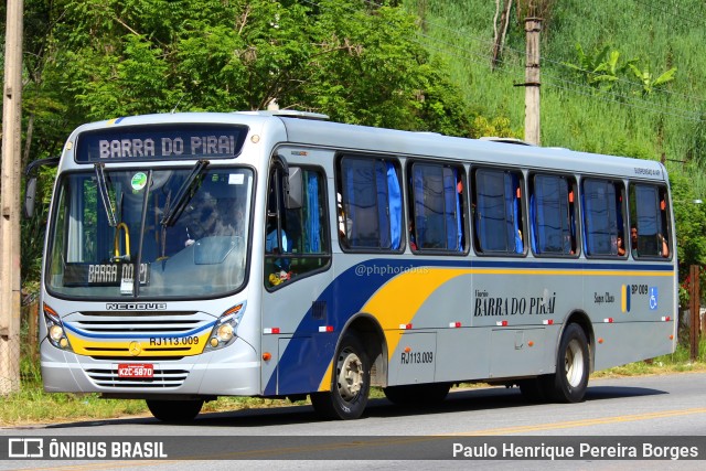 Viação Barra do Piraí Turismo RJ 113.009 na cidade de Barra do Piraí, Rio de Janeiro, Brasil, por Paulo Henrique Pereira Borges. Número da foto: #11570477.