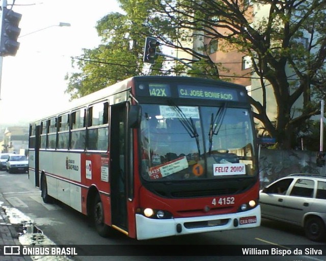 Empresa de Transportes Coletivos Novo Horizonte 4 4152 na cidade de São Paulo, São Paulo, Brasil, por William Bispo da Silva. ID da foto: 11568860.