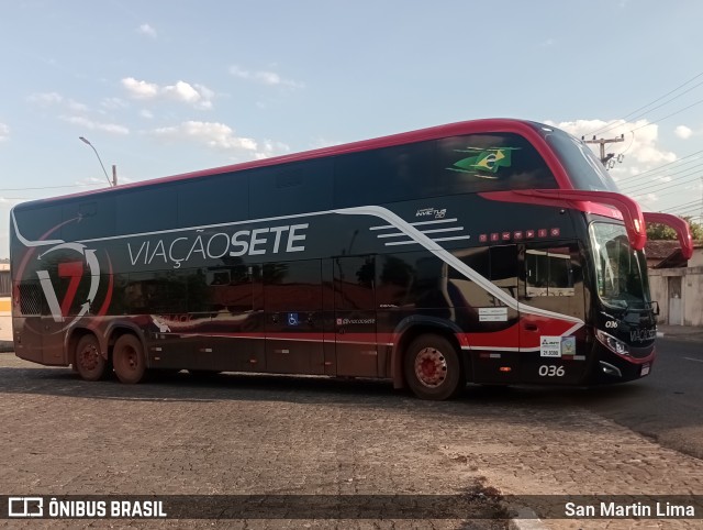 Viação Sete 036 na cidade de Uruçuí, Piauí, Brasil, por San Martin Lima. Número da foto: #11568389.