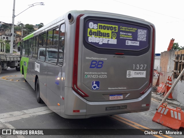 BBTT - Benfica Barueri Transporte e Turismo 1327 na cidade de Itapevi, São Paulo, Brasil, por Cleber C.  Moreira. ID da foto: 11568833.