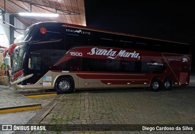 Santa Maria Fretamento e Turismo 1500 na cidade de Camanducaia, Minas Gerais, Brasil, por Diego Cardoso da Silva. ID da foto: 11569630.