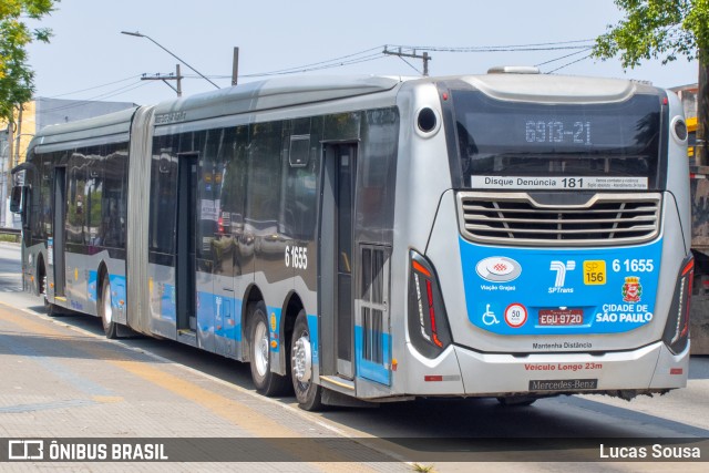 Viação Grajaú S.A. 6 1655 na cidade de São Paulo, São Paulo, Brasil, por Lucas Sousa. ID da foto: 11570910.