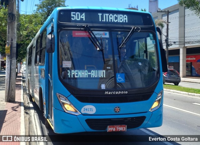 Unimar Transportes 24171 na cidade de Vitória, Espírito Santo, Brasil, por Everton Costa Goltara. ID da foto: 11569155.