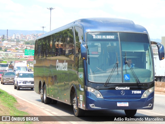 Viação Cometa 715100 na cidade de Belo Horizonte, Minas Gerais, Brasil, por Adão Raimundo Marcelino. ID da foto: 11570918.