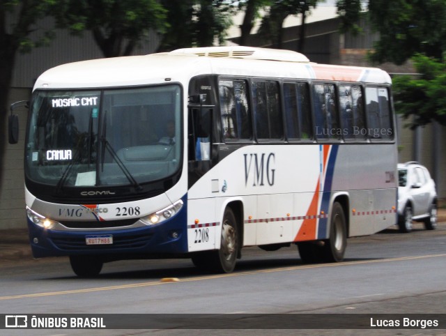 VMG - Viação Minas Gerais 2208 na cidade de Araxá, Minas Gerais, Brasil, por Lucas Borges . ID da foto: 11569976.