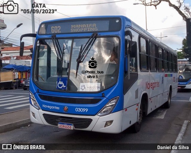 Consórcio Navegantes - 03 > Empresa de Transportes São Sebastião 03099 na cidade de João Pessoa, Paraíba, Brasil, por Daniel da Silva. ID da foto: 11571852.