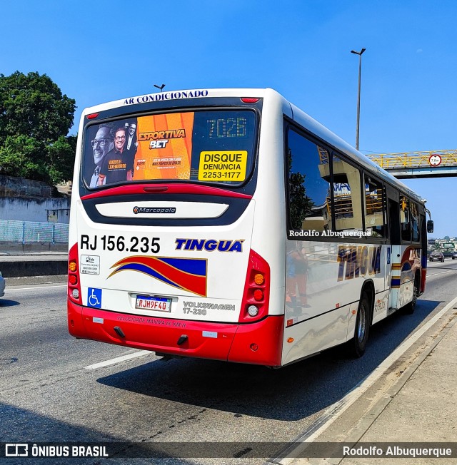 Transportadora Tinguá RJ 156.235 na cidade de São João de Meriti, Rio de Janeiro, Brasil, por Rodolfo Albuquerque. ID da foto: 11572066.