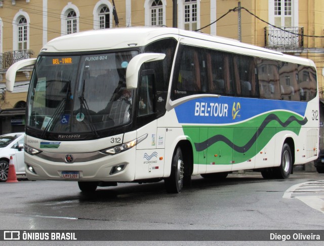 Bel-Tour Transportes e Turismo 312 na cidade de Petrópolis, Rio de Janeiro, Brasil, por Diego Oliveira. ID da foto: 11571869.